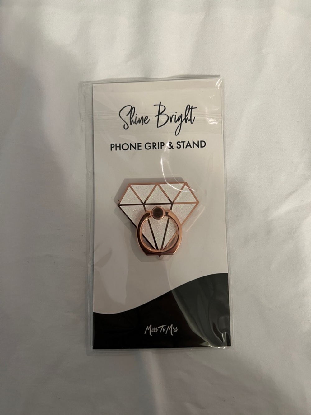 Rose Gold & White Phone Grip & Stand